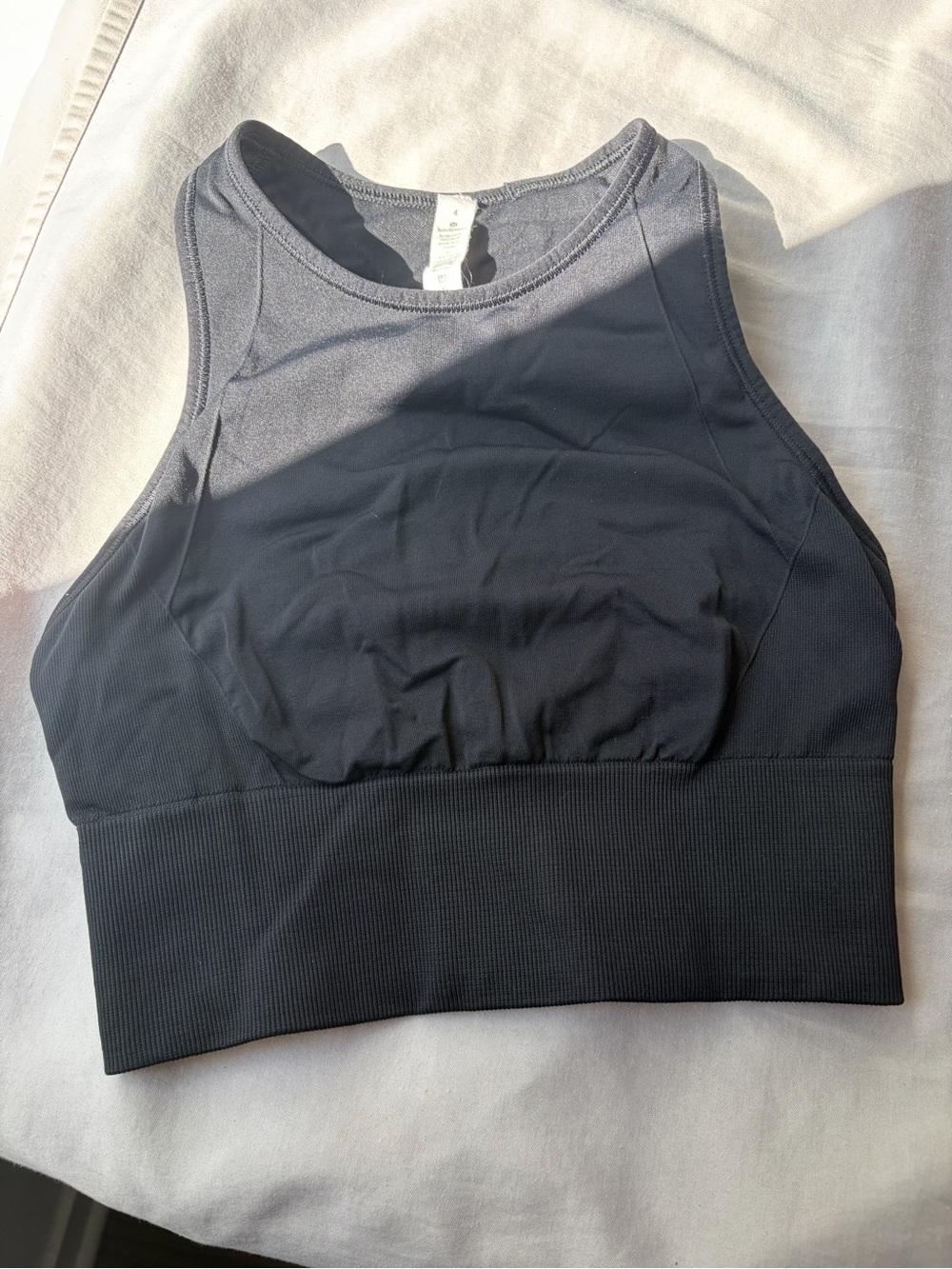 lululemon athletica High-Neck Seamless Sports Bra in Black